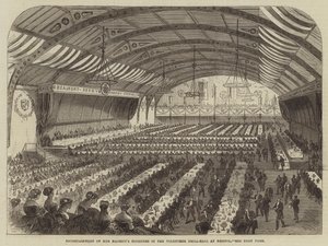 Intrattenimento dei Ministri di Sua Maestà nella Drill-Hall dei Volontari a Bristol (incisione)