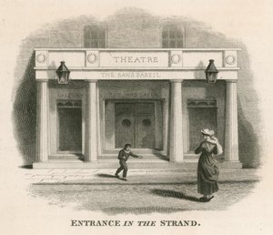 Ingresso in The Strand del Teatro Sans Pareil (Teatro Adelphi), Londra da English School