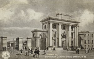 Ingresso alla stazione di Birmingham (Curzon Street), 1838