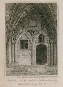 Ingresso alla Sala Capitolare, Abbazia di Westminster, Londra da English School