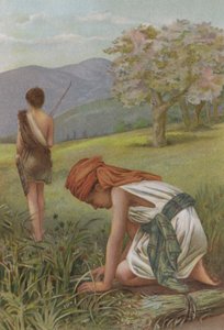 Esaù e Giacobbe (cromolitografia) da English School