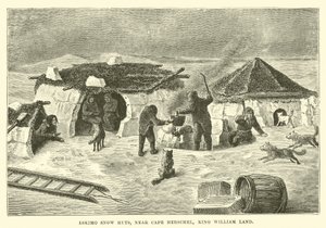 Igloo eschimesi, vicino a Capo Herschel, Terra di Re Guglielmo da English School