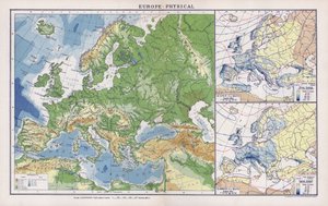 Europa, fisica (litografia a colori)