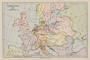 Stati europei nel 1792 da English School