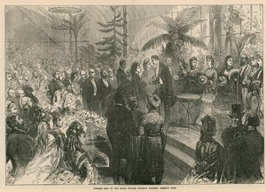 Festa serale nei Giardini della Società Botanica Reale, Regents Park, Londra da English School