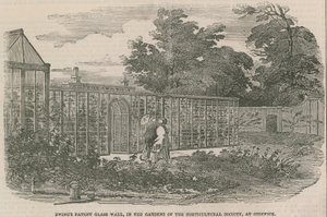 Il Muro di Vetro Brevettato di Ewing nei giardini della Società Orticola a Chiswick da English School