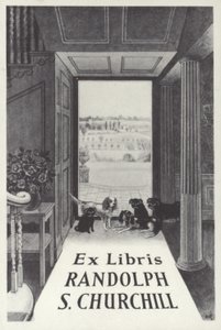 Ex Libris Randolph S Churchill da English School