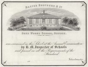 Certificato di esame della Scuola Dens Works da English School