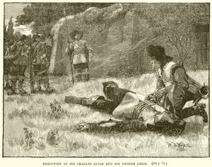 Esecuzione di Sir Charles Lucas e Sir George Lisle da English School