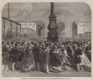 Esposizione dei Regali di Nozze Reali al Museo di South Kensington (incisione) da English School