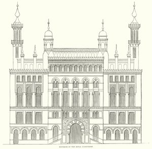 Esterno del Royal Panopticon (incisione) da English School