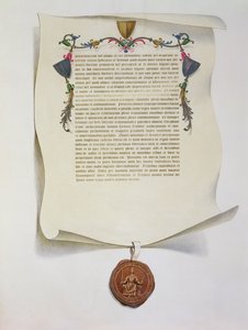 Edizione facsimile della Magna Carta, pubblicata per la prima volta nel 1225, 1816 da English School