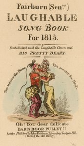 Libro di canzoni divertenti di Fairburn senior per il 1813 da English School