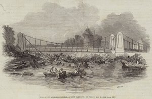 Crollo del ponte sospeso, a New Yarmouth, venerdì 2 maggio (incisione)