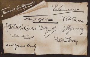 Autografi famosi e il sottoscritto (litografia)