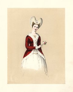 Moda durante il regno di Enrico V e VI, illustrazione da 