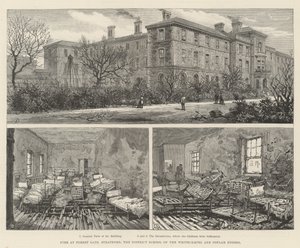 Incendio a Forest Gate, Stratford, la Scuola Distrettuale delle Unioni di Whitechapel e Poplar da English School