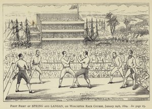 Primo combattimento di Spring e Langan, sul Worcester Race Course, 24 gennaio 1824 da English School