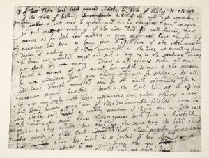 Prima metà della pagina della difesa del conte di Leicester di Sir Philip Sidney da English School