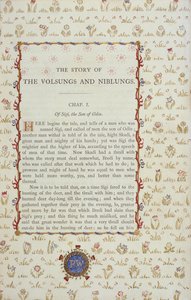 Prima pagina da La storia dei Volsunghi e Nibelunghi, c.1870 da English School