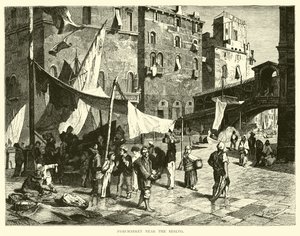 Mercato del pesce vicino al Rialto da English School