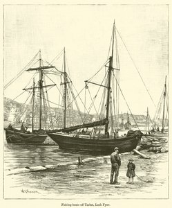 Barche da pesca al largo di Tarbet, Loch Fyne da English School