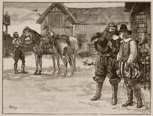 Fuga di Lady Arabella Stuart, illustrazione da Cassells Illustrated History of England da English School