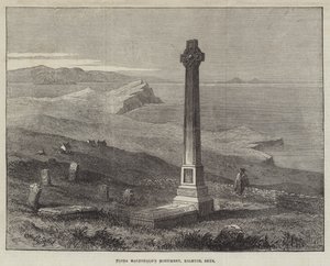 Il monumento a Flora MacDonald, Kilmuir, Skye (incisione) da English School