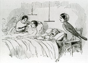 Florence Nightingale e uno dei suoi angeli ministranti in Crimea