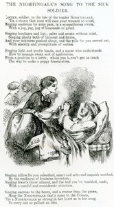 Florence Nightingale che cura un soldato malato in Crimea da English School