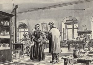 Florence Nightingale che lavora all