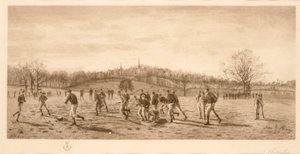 Calcio alla Harrow School, 1887 da English School