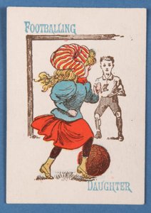 Figlia Calciatrice, dal gioco di carte Happy Families, c.1890-1900