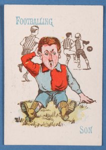 Figlio Calciatore, dal gioco di carte Happy Families, c.1890-1900 da English School