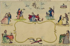 Busta di Corteggiamento di Fores, pub. da Messrs Fores, c.1840 da English School