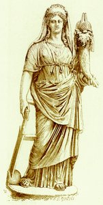 Fortuna, statua nel Vaticano, illustrazione da History of Rome di Victor Duruy, pubblicato nel 1884 da English School