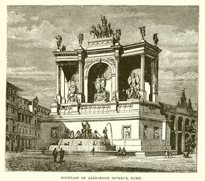 Fontana di Alessandro Severo, Roma da English School