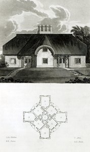 Quattro cottage, 1818 da English School