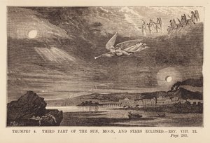 Quarto angelo che suona la tromba e oscura il sole, la luna e le stelle (incisione) da English School