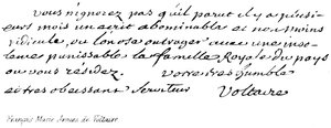 Franscois Marie Arouez de Voltaire da English School