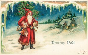 Cartolina di Natale francese da English School
