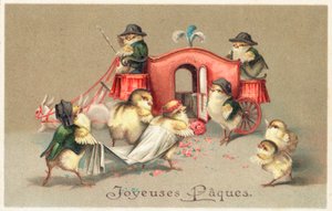 Cartolina di Pasqua francese da English School
