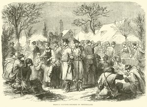 Soldati fuggitivi francesi in Svizzera, novembre 1870 da English School