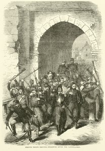 Truppe francesi che lasciano Strasburgo dopo la capitolazione, settembre 1870 da English School
