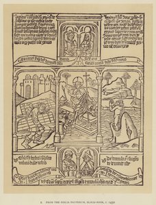 Dalla Biblia Pauperum, Block-Book, c 1450 (litografia) da English School