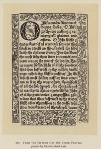 Dai Quindici Oes e altre preghiere stampate da Caxton circa 1491 (litografia) da English School