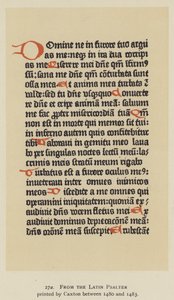 Dal Salterio latino stampato da Caxton tra il 1480 e il 1483 (litografia) da English School