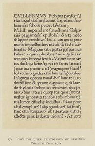 Dal Liber Epistolarum di Barzizius, stampato a Parigi da English School