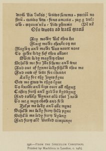 Dal Speculum Christiani, stampato da Machlinia a Londra, c 1485 (litografia) da English School