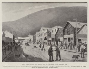 Front Street, Dawson City, guardando a ovest, come appariva nell
